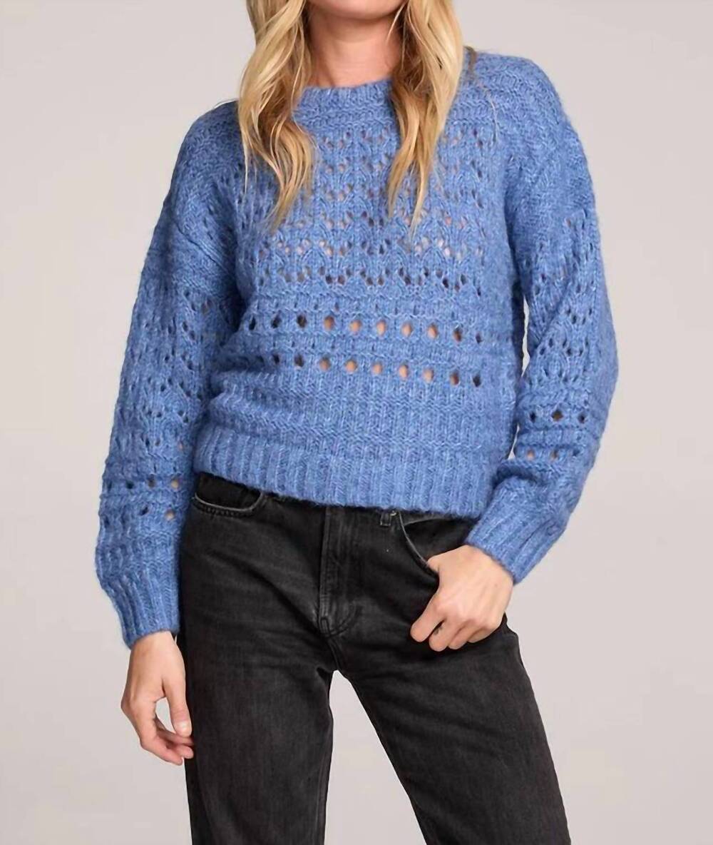 NEW SALTWATER LUXE ronnie sweater in azure blue